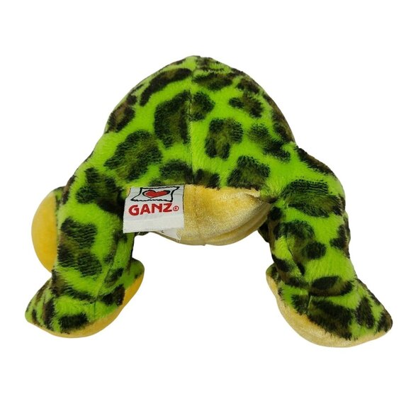 Ganz Webkinz Bullfrog 9 in Plush Frog Green Black Spotted Stuffed Animal NO CODE - Picture 4 of 9